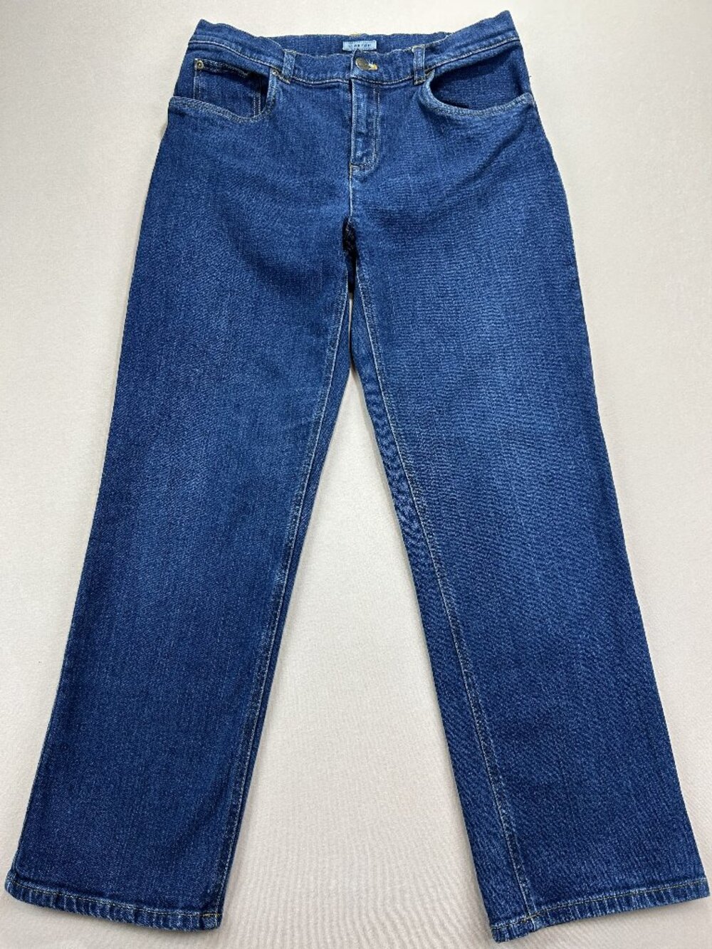 Jones New York Jeans Women's Size 6 Blue Denim Mid Rise Stretch Straight